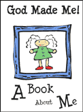 Sunday school God Made Me printable book bible craft