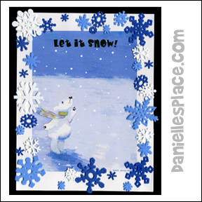 Let it Snow Polar Bear Poster Craft for Kids from www.daniellesplace.com