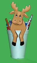 craft moose pencil holder with cup craft