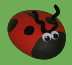 painted ladybug rock craft