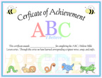 certificate of Achievement, ABC, I Believe