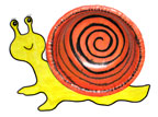 snail picture with bowl shell