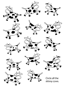 sunday school Cow bible Activity sheet