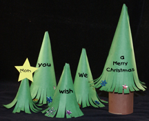 Secret Message Christmas Tree Craft