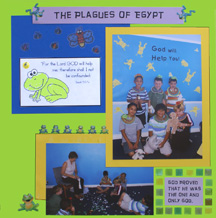 The Plagues of Egypt Scrapbook Page