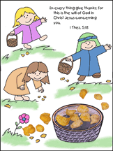 Sunday School Bible Craft Manna Activity Sheet