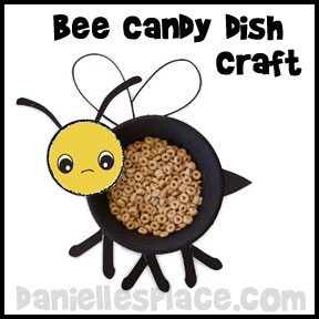 Bee Candy Dish Craft for Kids from www.daniellesplace.com