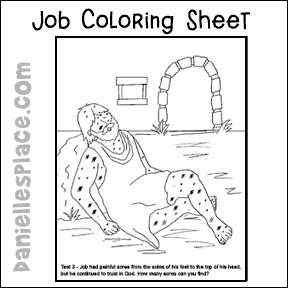 Job's Second Test Coloring Sheet