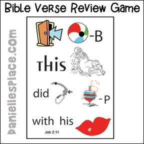 sunday school Verse Game bible activity