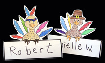 Thanksgiving Turkey Placeholders Craft