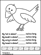 sunday school homeschool measure the Robin's tail bible worksheet from www.daniellesplace.com