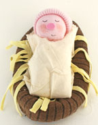 Sunday School Baby Jesus Manger Sock Bible Craft