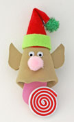 foam elf with candy ornament craft
