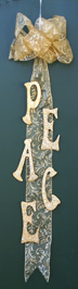 Wooden Christmas Peace Banner