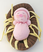 Baby Jesus in Manger Sock Doll Craft for Kids