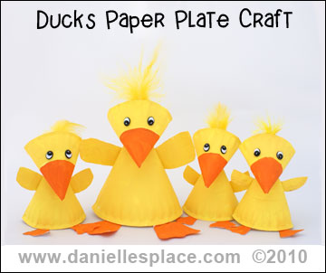 Duck Paper Plate Craft Kids Can Make www.daniellesplace.com