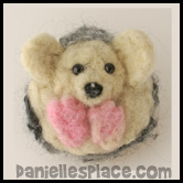 hedgehog felted Craft