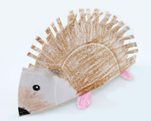 Paper plate Hedgehog Craft for Kids