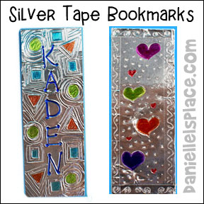 Back-to-school Silver Tape Bookmark Craft