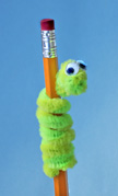 Bookworm pencil topper craft for kids