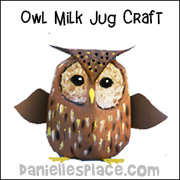 Owl Milk Jug Craft
