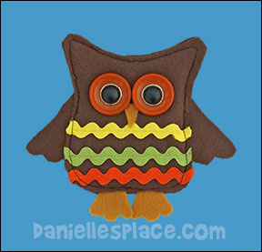 Owl Change Purse Craft from www.daniellesplace.com