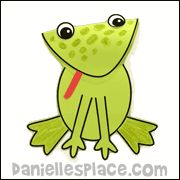 Paper frog with Bible Verse Christian Sunday School Craft for Kids