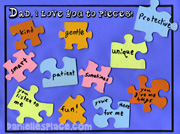 puzzle piece fathers day card