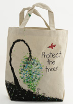 Protect the Trees Earth Day Canvas Grocery Bag Craft Project