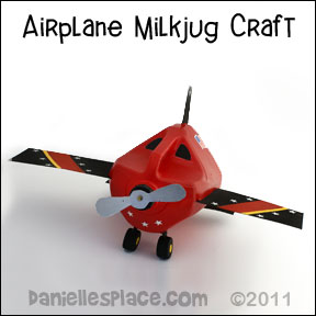 Milk Jug Airplane Craft for Kids www.daniellesplace.com