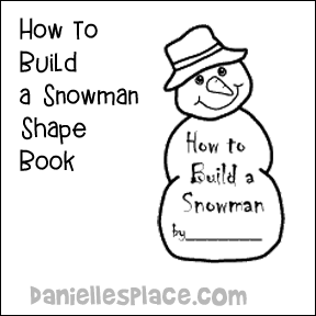 Snowman Shape book Writing Activity