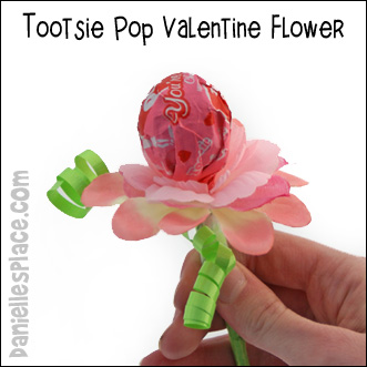Tootsie Pop Valentine Flower Gift Craft