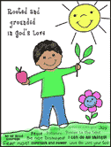 Rooted in God's Love Bible coloring Sheet