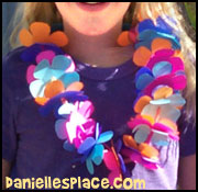 Paper Lei Craft - Hawaiian Crafts for Kids from www.daniellesplace.com