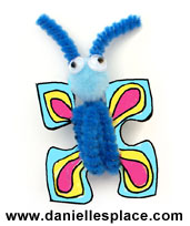 Butterfly Pin or Magnet Craft for Kids www.daniellesplace.com