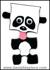 Panda Bear Puzzle Piece Craft www.daniellesplace.com