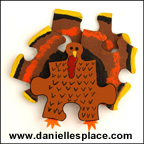 Turkey Puzzle Piece Craft www.daniellesplace.com