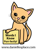 Words I Know Purr-fectly www.daniellesplace.com