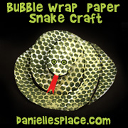 bubble wrap snake craft