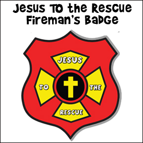 Jesus Rescues Me Fireman's Badge Craft