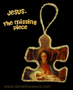 Jesus is the Missing Piece Puzzle Piece Christmas Ornament Craft