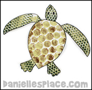 bubble wrap turtle craft