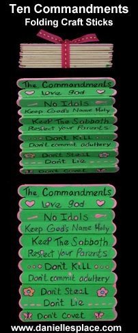 Craft Ideas Commandments on Good And Long Life Ten Commandments Folding Craft Stick Crafts