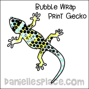 Gecko Bubble Wrap Craft