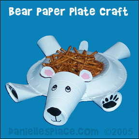 Polar Bear Dessert Dish Craft for Kids from www.daniellesplace.com