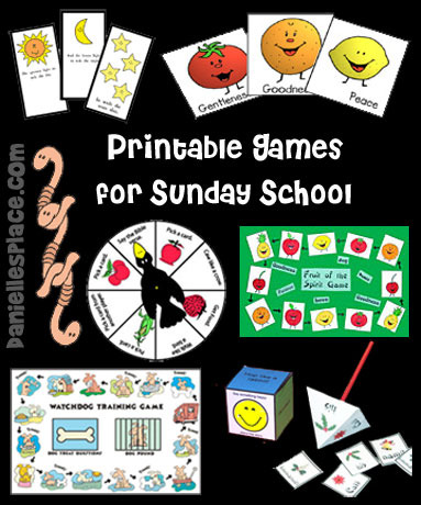 Printable Bible Games for Sunday School and Children's Ministry from www.daniellesplace.com