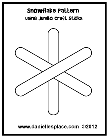 craft stick snowflake diagram picture