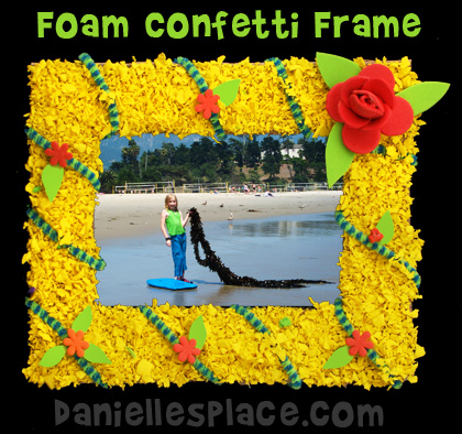 foam confetti frame www.daniellesplace.com