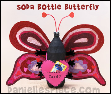 Butterfly Valentine's Day Card Holder Kids Can Make www.daniellesplace.com