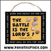 The Battle is the Lords David and Goliath Bible Craft for Sunday School on www.daniellesplace.com